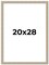 20x28 Thin Barnwood Picture Frame with UV-Resistant Acrylic & Acid Free Backing, Available in 2 Paint Finishes - Grey and Black